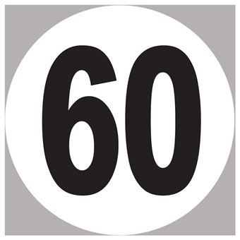 numéro 60 - 15x15cm - Sticker/autocollant - Autocollant et sticker ...