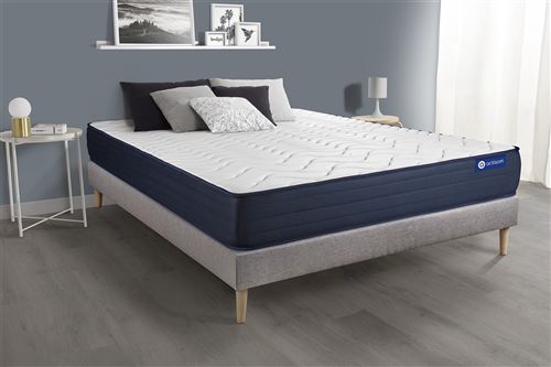 Non Communiqué Gris Ensemble Matelas Actiflex Life 140X200 Ressorts Ensachés Et Mémoire De Forme 5Zones De Confort + Sommier Kit