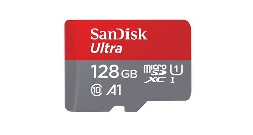 Carte mémoire micro sdxc sandisk ultra 128 go vitesse de lecture allant jusqu'à 140mb/s, classe 10, u1, a1 adaptateur sd inclus