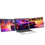 Tbest moniteur externe Triple moniteur portable 13,3 pouces, extension d'écran FHD 1080p HDR IPS