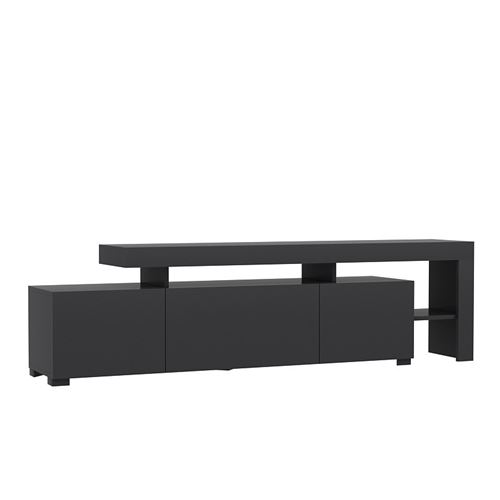 HANAH HOME Meuble TV en bois Beliz - 192 x 37 x 53 cm - Anthracite