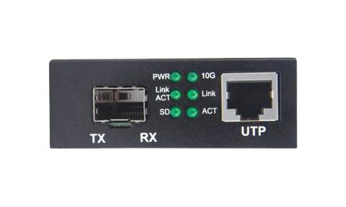 Intellinet 508193 convertisseur de Support r&eacute;seau 10000 Mbit/s Noir