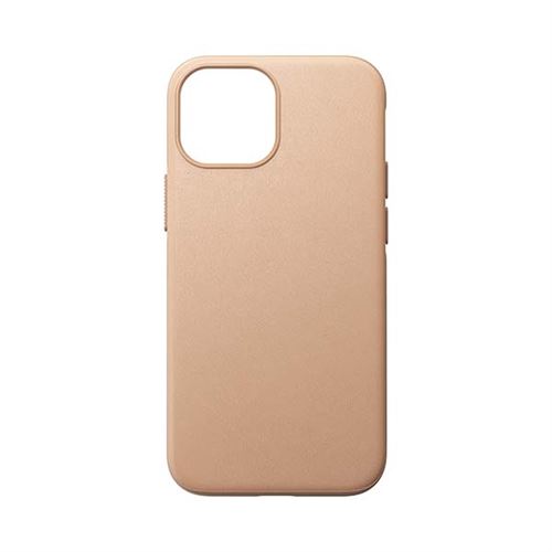 Coque pour iPhone 13 Mini Cuir Soft-touch Compatible MagSafe Horween Nomad beige