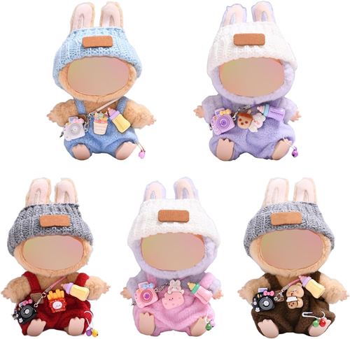 Vêtements Pour Poupée Labubu 17cm - Lot 5 Pièces Rose | Déguisement, Accessoire, Habillement Poupon