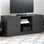 Meuble TV En Bois D'ingénierie Noir - 150x30x44,5 Cm - 6 Compartiments De Rangement - Style Moderne - 6
