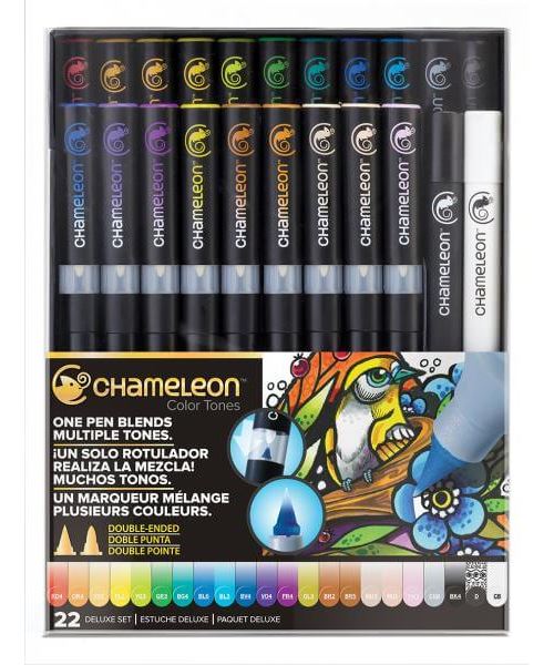 Set 22 marqueurs Chameleon Deluxe