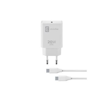 Cellularline USB-C Charger Kit 20W - USB-C to USB-C - iPad Pro (2018 or later) and iPad Air (2020) - 1