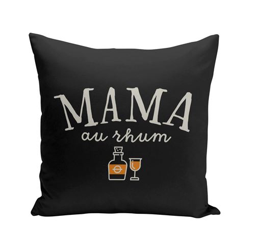Fabulous Coussin noir Mama au Rhum [40x40 cm]