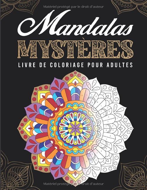 Mandalas Mystères – Livre de coloriage pour adultes avec codes couleurs | 20 mandalas anti-stress, grand format, couverture mate