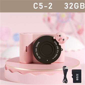 Appareil Photo Étanche 10FT 1080P HD 30MP - Caméra Numérique Zoom 16x Anti-Shake - Pour Enfants, Snorkeling (Rose)