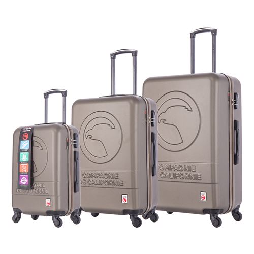 Ensemble de 3 valises à roulettes gold Compagnie De Californie cc-t243 gold
