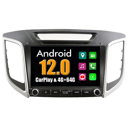 Autoradio CarPlay Multimédia RoverOne Android 4Go RAM 64Go ROM GPS pour Hyundai IX25 Creta 2014 - 2016