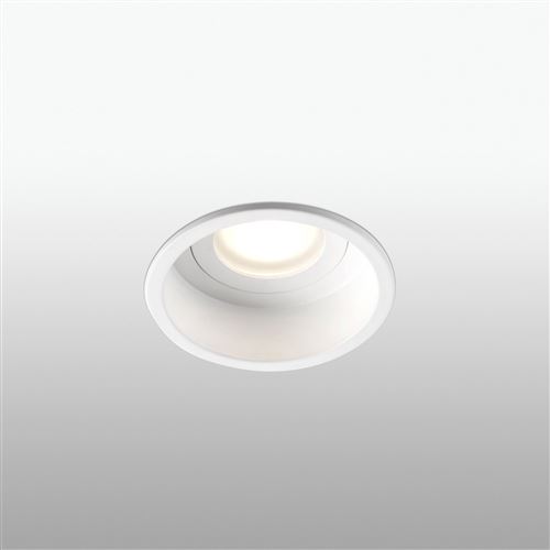 Faro Hyde - Downlight encastré rond blanc IP44, GU10