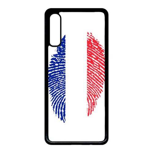 Coque My-Kase pour Galaxy A70 - 57 empreinte digitale drapeau france - Plastique Noir