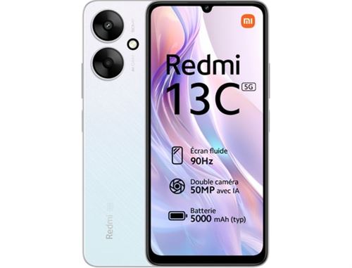 XIAOMI Smartphone Redmi 13C 5G 128 Go Argent