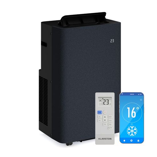 Klarstein Airelux Climatiseur Mobile Smart 14000 Btu 390 M³/H Ventilateur Déshumidificateur Gris