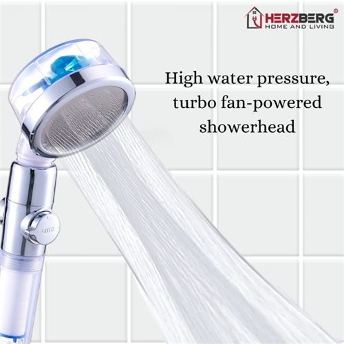 Pommeau de douche Qumox 5 modes de douche haute pression avec on / off  diamètre 120 mm noir - Accessoires salles de bain et WC - Achat & prix