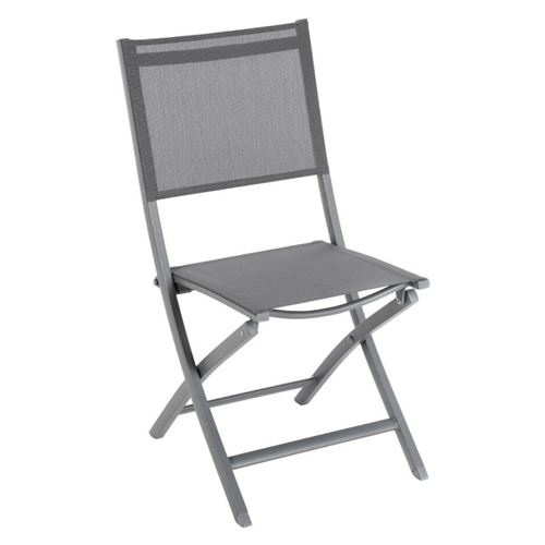 Chaise de jardin Essentia coloris gris ardoise Hespéride