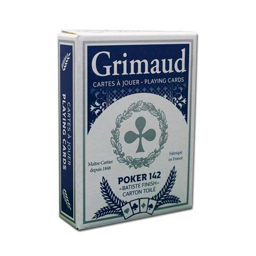 Grimaud magie 2 jeu marqué - jeu de 54 cartes toilées plastifiées - format poker - 4 index standards