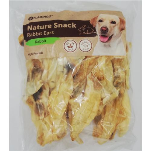 Snack nature Oreilles de lapin 200 gr. pour chien. - Flamingo Pet Products - FL-519605
