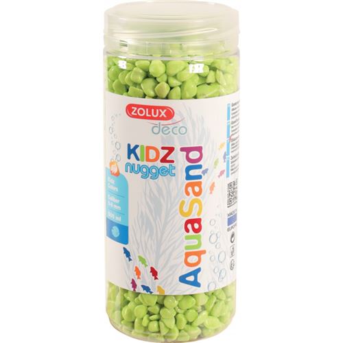 Zolux Gravier Pour Aquariums, Vert Pomme, 500 Ml.