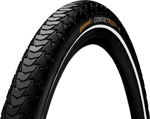Continental Contact Plus Pneus pour v&eacute;lo Mixte, Noir R&eacute;flex, 37-622