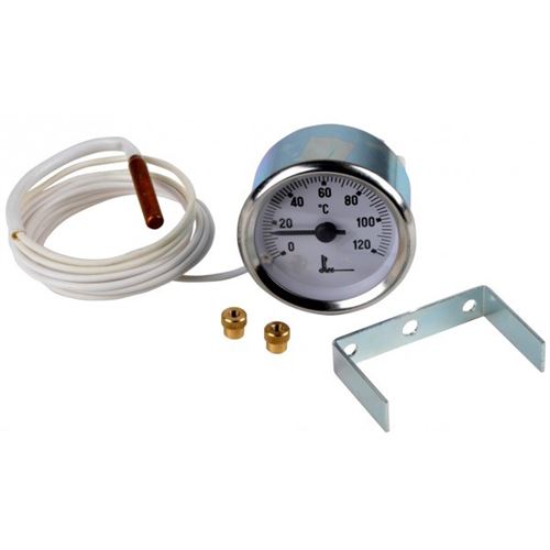 Thermomètre rond et capillaire Ø 52 - 0 à 120°C - Thermomètre rond et capillaire Ø 52 - 0 à 120°C