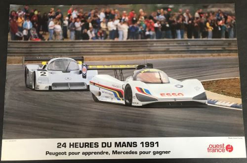 24H du Mans - 1991 - Mercedes - AFFICHE