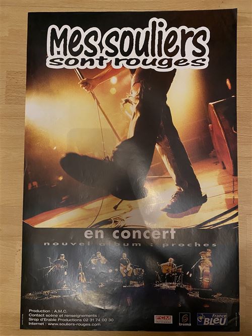 Mes Souliers sont Rouges - En concert - 40x60cm - Affiche