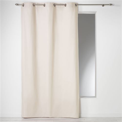 Rideau a oeillets 140 x 240 cm coton uni panama Naturel