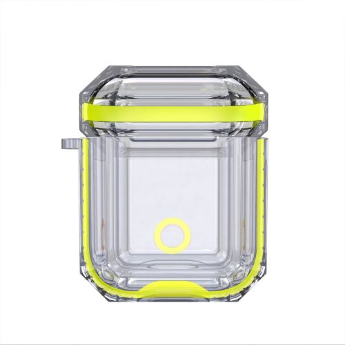 Coque en TPU bicolore avec chargement de sangle jaune pour votre Apple AirPods (2019)/(2016)