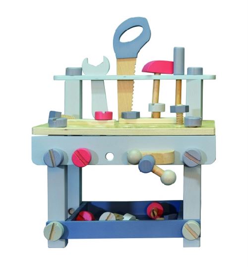 Everearth Etabli en bois multicolore 32.5 cm