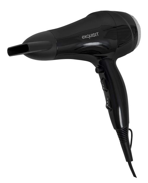 Exquisit 5010062 Exquisit HT 3101 Sèche-cheveux professionnel 2000 W 3 niveaux de chaleur Noir Grand format