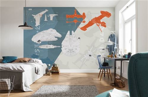 Komar Photo Murale, 368cm x 254cm, Star Wars Technical Plan