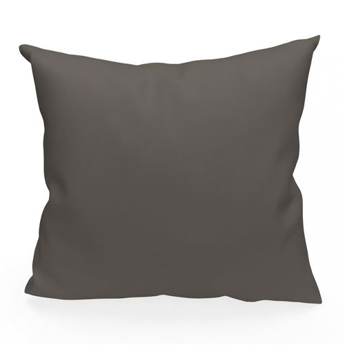 Coussin déco 60x60 cm en coton PANAMA taupe
