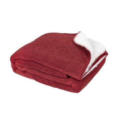 Plaid SWEET 130x150cm - 100% Polyester - Bourgogne