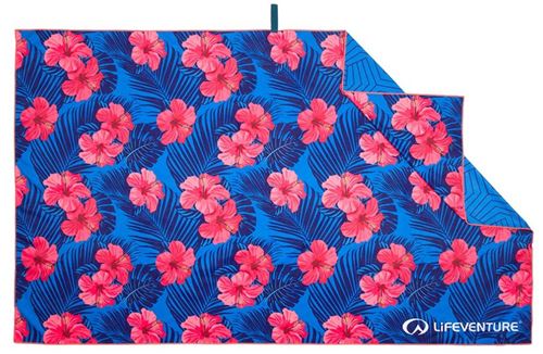 Lifeventure serviette à séchage rapide Oahu 150 cm bleu/rose