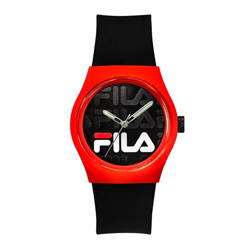 FILA Montre analogique bracelet silicone N319 Noir