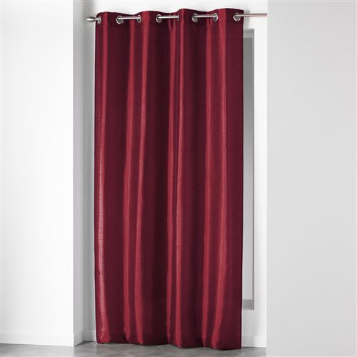 Rideau a oeillets 140 x 240 cm shantung uni shana Bordeaux