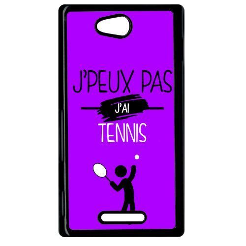 Coque sony xperia c j peux pas j ai tennis 7