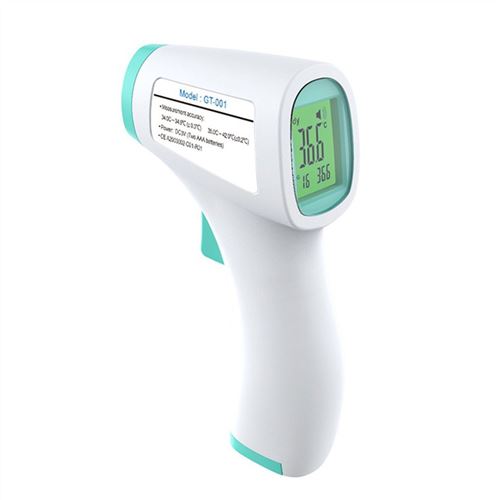 Thermomètre infrarouge sans contact LCD numérique frontal - vert