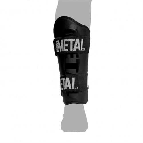 Protège tibias Métal boxe-XL-Noir