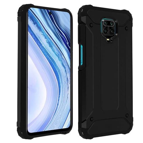 Coque pour Xiaomi Redmi Note 9S/Note 9 Pro/Note 9 Pro Max Hybride Antichute 1.8m Noir