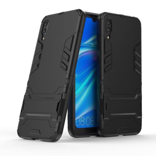 Coque en TPU cool guard kickstand hybride noir pour votre Huawei Enjoy 9/Y7 Pro (2019)