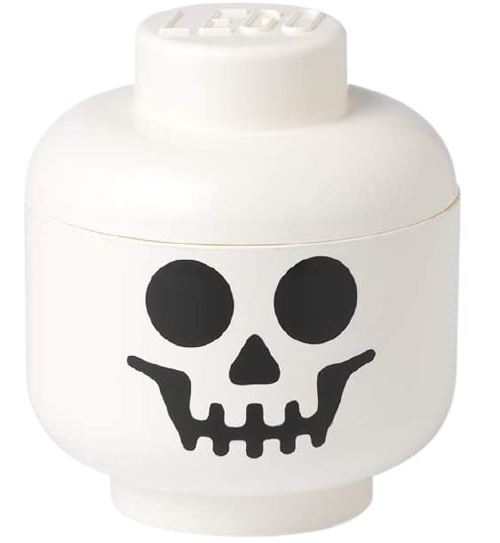 Lego Boîte De Rangement Tête Squelette Grand 24 X 27 Cm Polypropylène Blanc