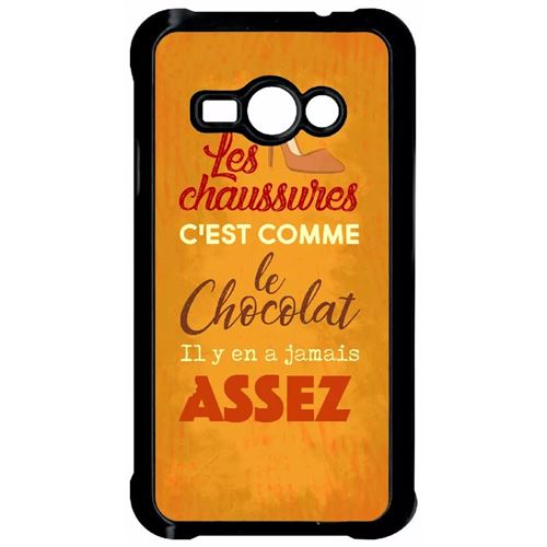 Coque Samsung Galaxy J1 Ace Les Chaussures C Est Comme Le Chocolat Il Y En A Jamais Assez
