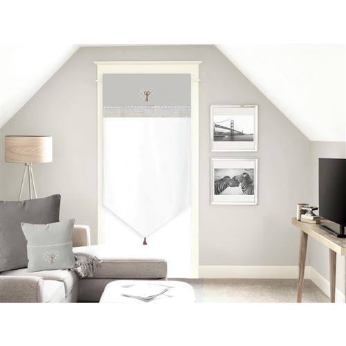 Voilage porte-fenêtre en coton 70X200 cm TENDRESSE par Soleil d'Ocre