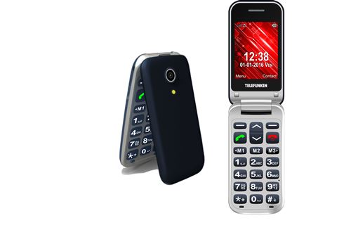 Telefunken TM 210 Izy - Blister Package - téléphone mobile - microSDHC slot - GSM - 320 x 240 pixels - 0,3 MP - bleu foncé