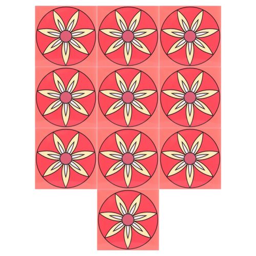 Autocollants de Carreaux Imperméables Auto-Adhésifs de Cuisine Salle de Bains 10Pcs - Type 1