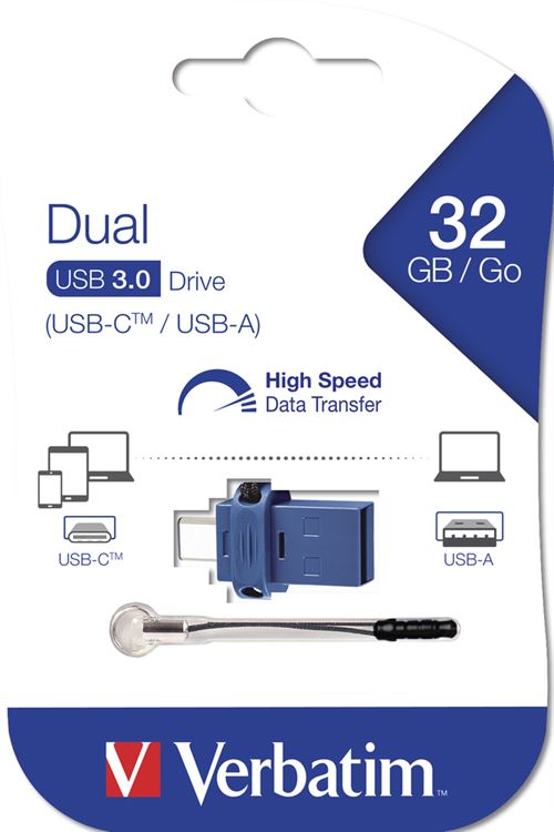 Verbatim 49966 32 Go Dual USB Drive USB-C / USB 3.0